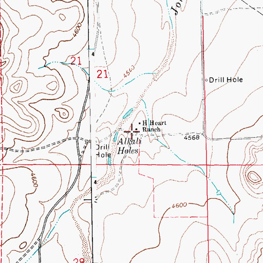 Topographic Map of H Heart Ranch, CO