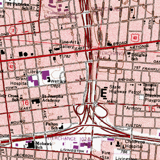 Topographic Map of Kelton House Museum, OH