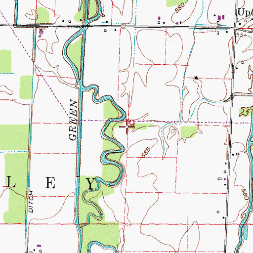 Topographic Map of Gibbs Cemetery, OH
