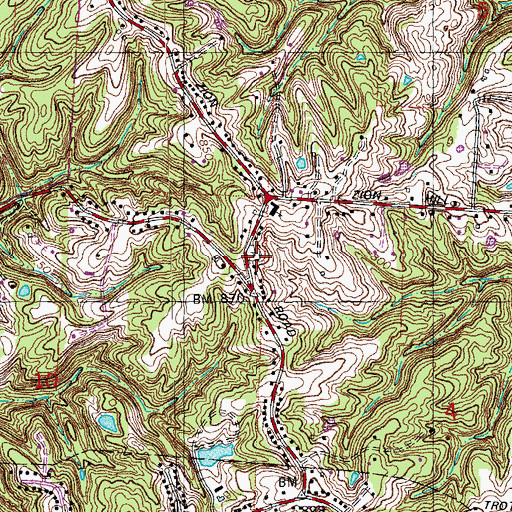 Topographic Map of Zion United Brethren Cemetery, OH