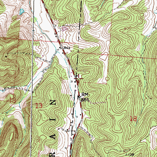 Topographic Map of Brimstone School (historical), OH