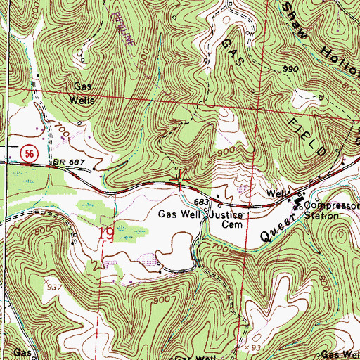 Topographic Map of Buchanan School (historical), OH