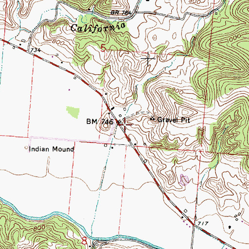 Topographic Map of Karshner School (historical), OH