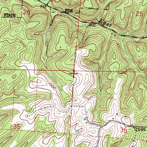 Topographic Map of Oak Grove School (historical), OH