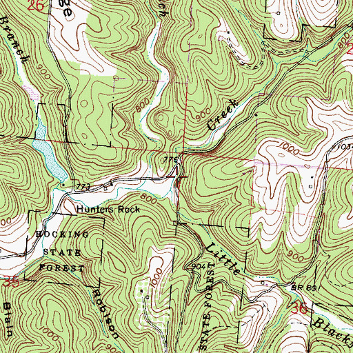 Topographic Map of Pine School (historical), OH
