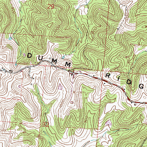 Topographic Map of Pleasant Ridge School (historical), OH