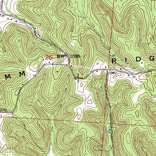 Topographic Map of Poling School (historical), OH