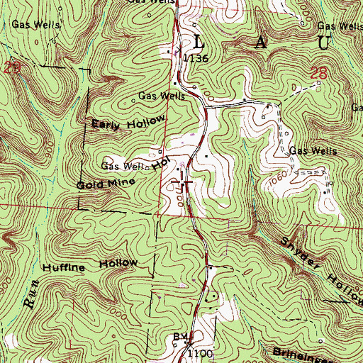 Topographic Map of Vorhees School (historical), OH