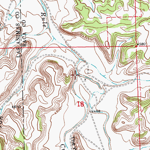 Topographic Map of Shell Rock Canyon, CO