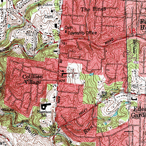 Topographic Map of Our Lady of Victory Cemetery, OH