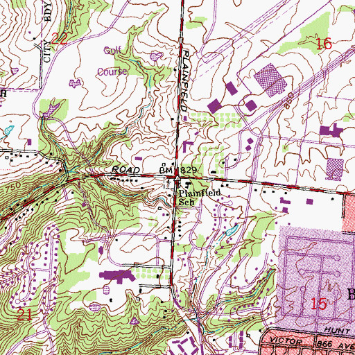 Topographic Map of Saint Anthony Cemetery, OH