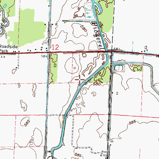 Topographic Map of Blue Heron Reserve, OH