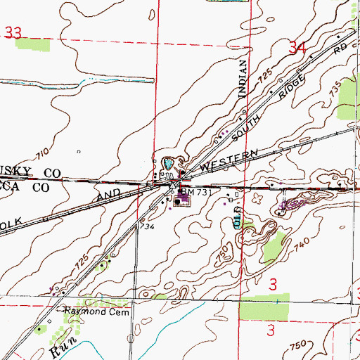 Topographic Map of Oil Station, OH