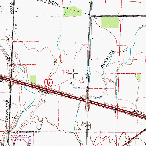 Topographic Map of Paul Murray Wildlife Area, OH