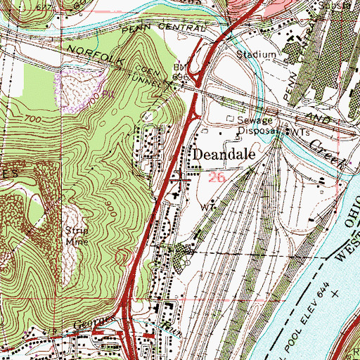 Topographic Map of Harmony United Methodist Church, OH