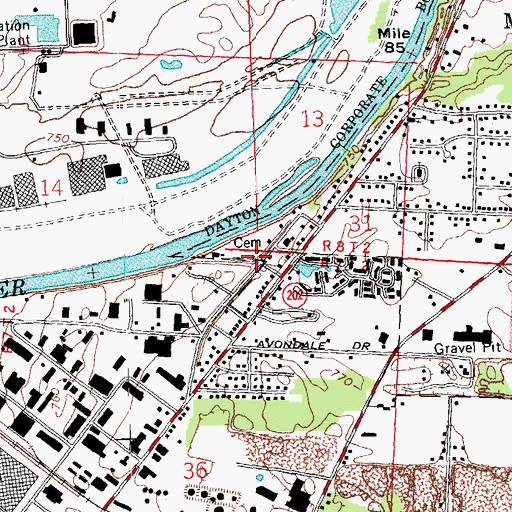 Topographic Map of Cooks Cemetery, OH