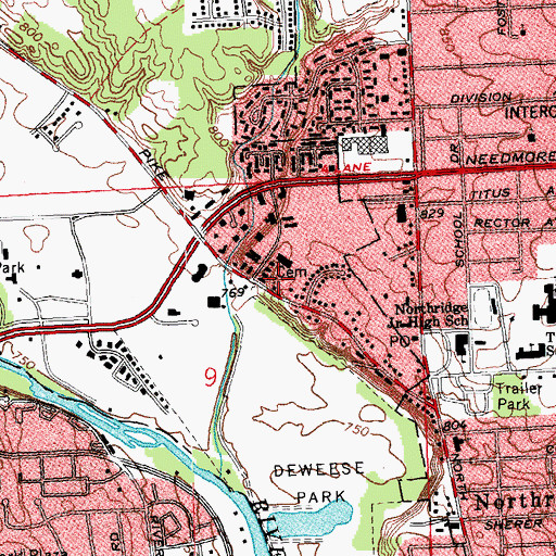 Topographic Map of Florence Cemetery, OH