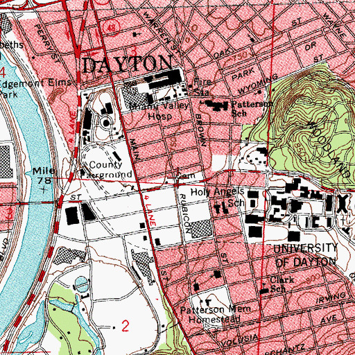 Topographic Map of Jewish Cemetery, OH