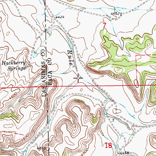 Topographic Map of Burton Canyon, CO