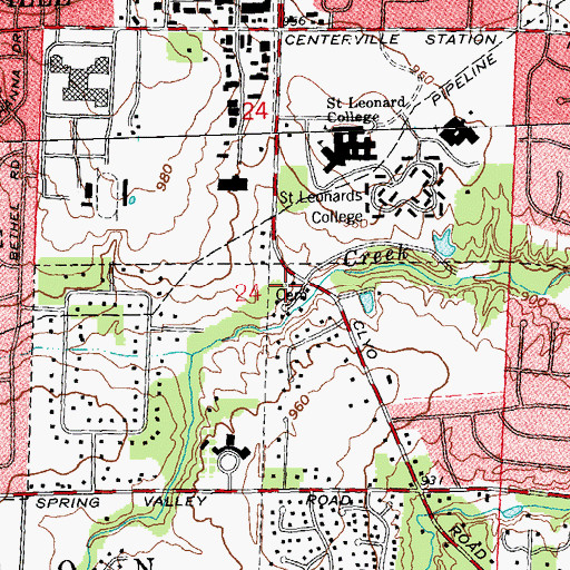 Topographic Map of Sears Cemetery, OH