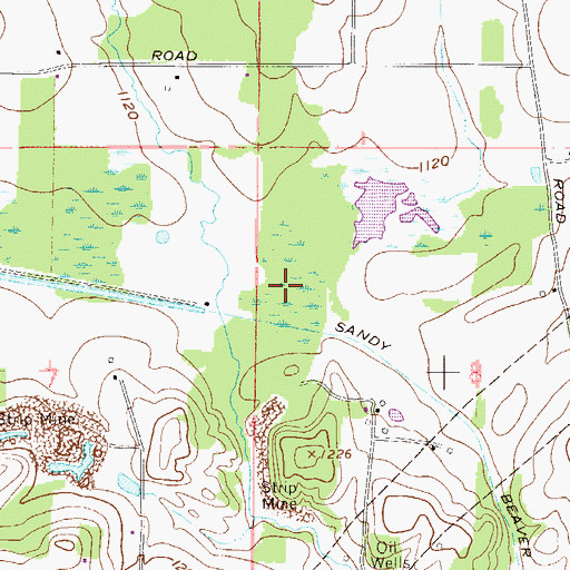 Topographic Map of Guilford Bog, OH