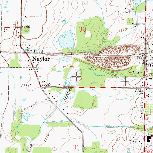 Topographic Map of Garfield Bog, OH