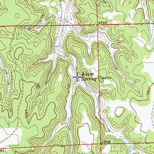 Topographic Map of Alum Spring, CO