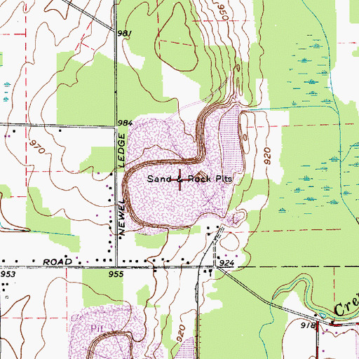 Topographic Map of Phalanx Quarry, OH