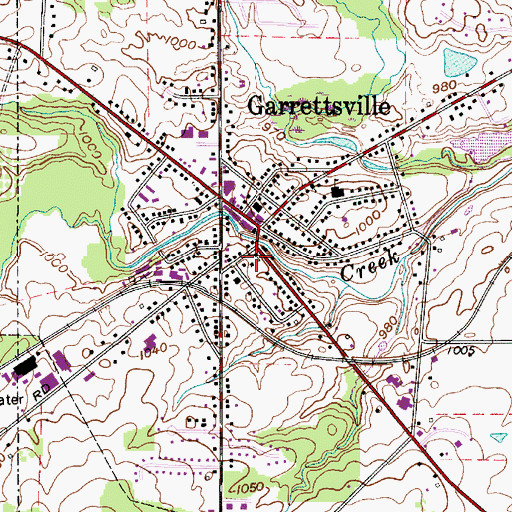 Topographic Map of Saint Ambrose Church, OH