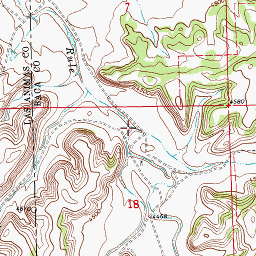 Topographic Map of Walker Canyon, CO