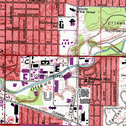 Topographic Map of McMaster Hall, OH