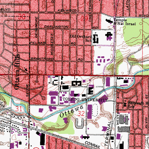 Topographic Map of Peterson House, OH