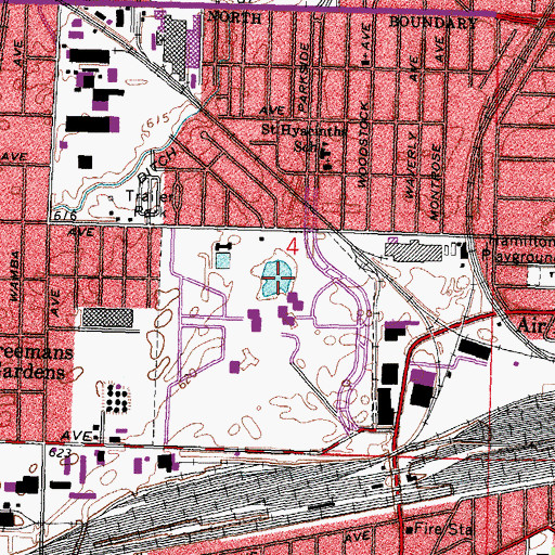 Topographic Map of Scott Park Pond, OH