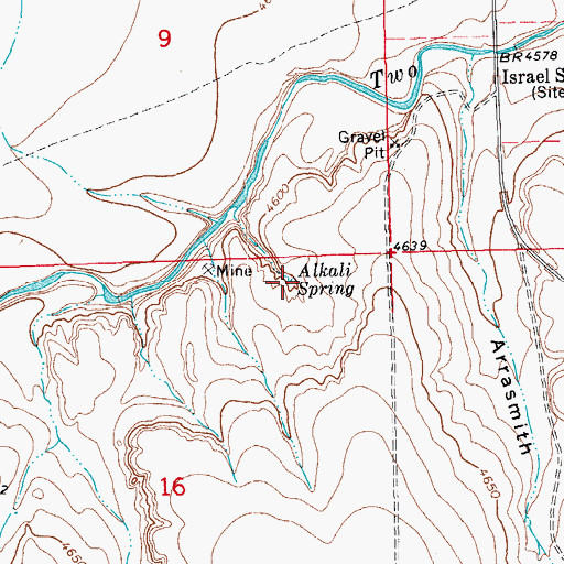 Topographic Map of Alkali Spring, CO