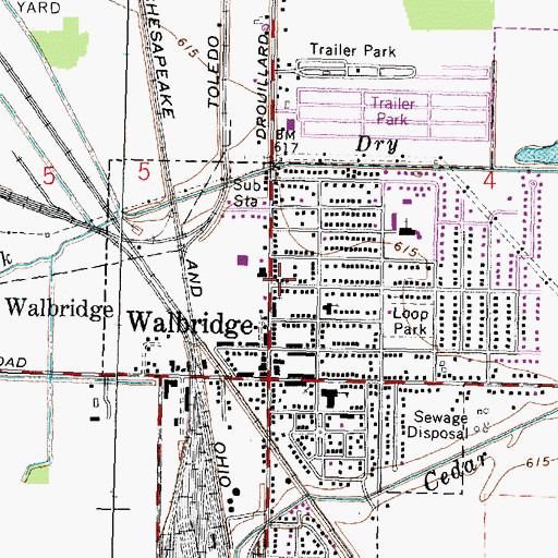 Topographic Map of Athens Missionary Baptist Church, OH