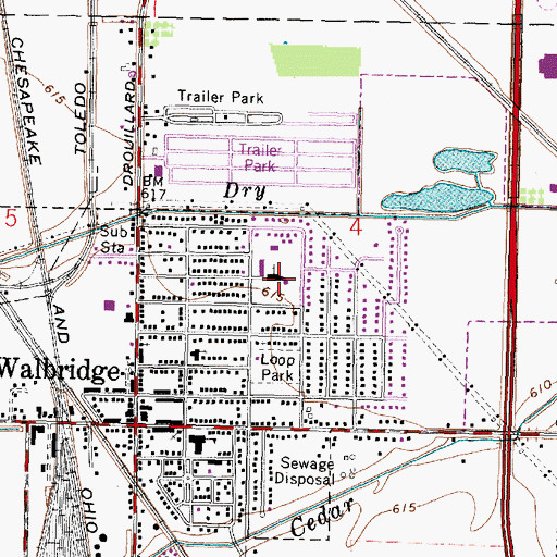 Topographic Map of Saint Jerome Church, OH