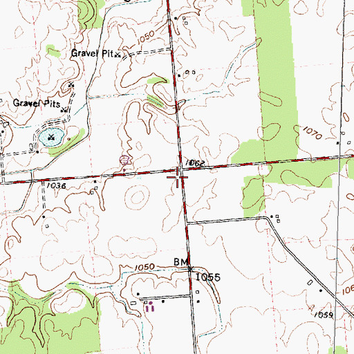 Topographic Map of Bailey Cemetery, OH
