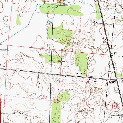 Topographic Map of Cooper Farm Cemetery, OH