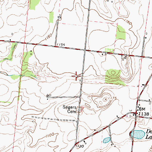 Topographic Map of Zeigler Cemetery, OH
