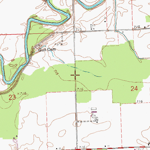 Topographic Map of Goll Woods Nature Preserve, OH