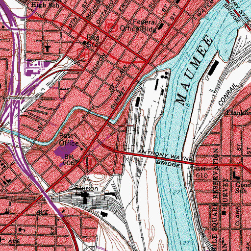 Topographic Map of Oliver House, OH