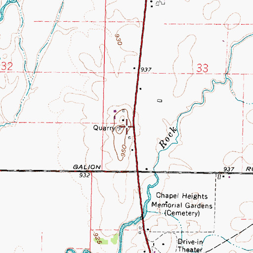 Topographic Map of Fitzhugh Grave, OH