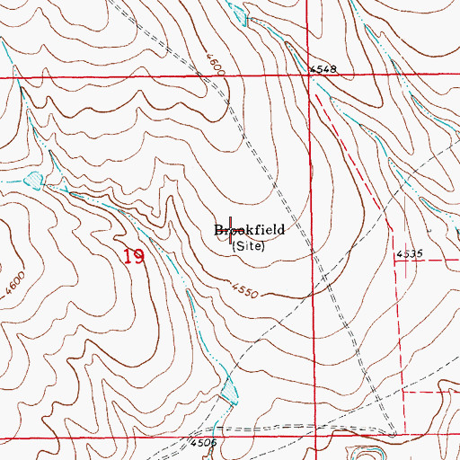 Topographic Map of Brookfield (historical), CO