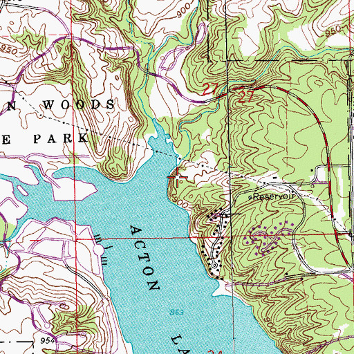 Topographic Map of Cabin Trail, OH