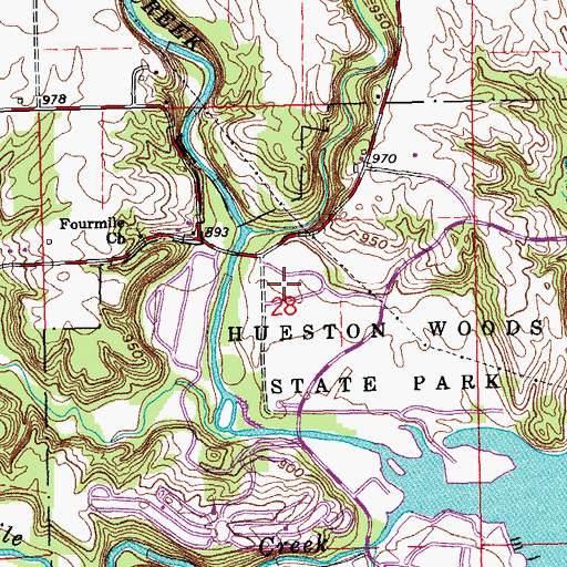 Topographic Map of Hedgerow Picnic Area, OH