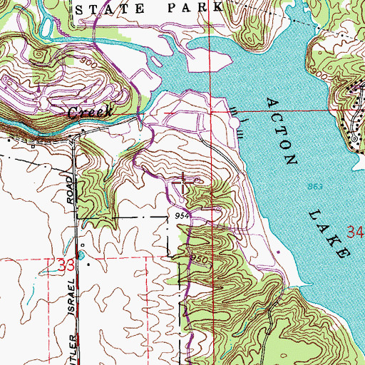 Topographic Map of Pine Grove Picnic Area, OH