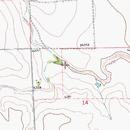 Topographic Map of North Horse Creek, CO