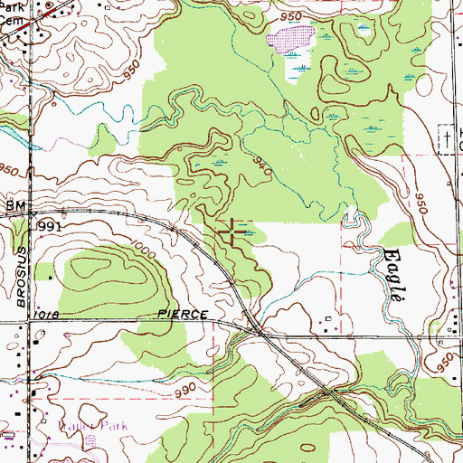 Topographic Map of Beech Ridge Trail, OH