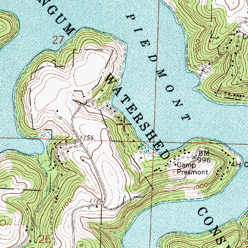 Topographic Map of Goodrich Cottage Area, OH