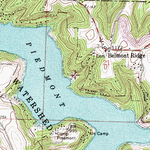 Topographic Map of Harrison County Club, OH